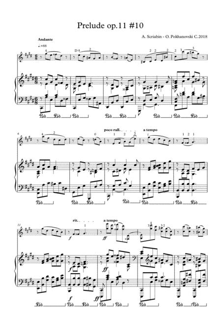 Scriabin Prelude Op 11 10 Sheet Music