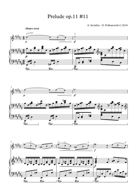 Scriabin Prelude Op 11 11 Sheet Music