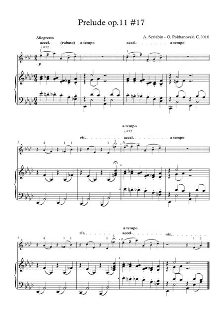 Scriabin Prelude Op 11 17 Sheet Music