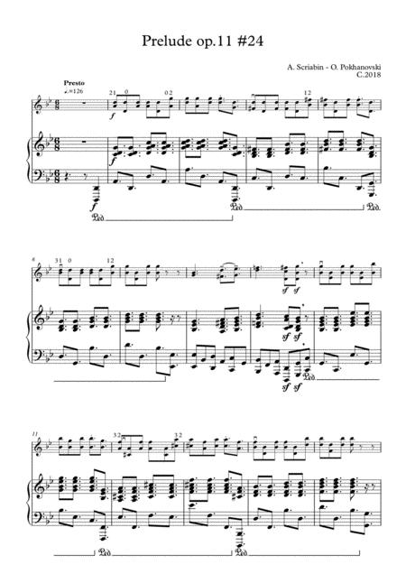 Scriabin Prelude Op 11 24 Sheet Music