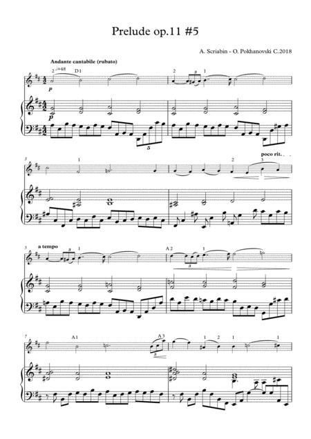 Free Sheet Music Scriabin Prelude Op 11 5