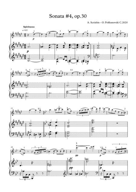 Scriabin Sonata 4 Op 30 Sheet Music