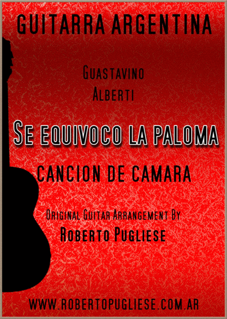 Free Sheet Music Se Equivoco La Paloma Classic Guitar Guastavino Alberti