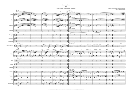 Se Love Theme From Cinema Paradiso Instrumental Chamber Orchestra With Rhythm Section Sheet Music