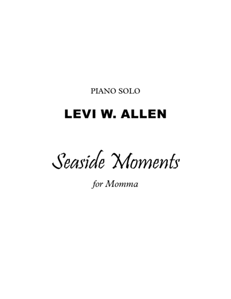 Free Sheet Music Seaside Moments Piano Solo Original