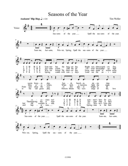 Seasons Of The Year Sheet Music