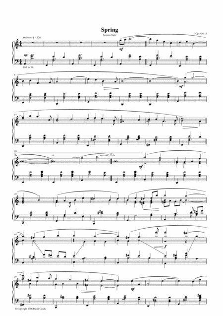 Free Sheet Music Seasons Suite For Solo Piano Op 6 No 3 Spring