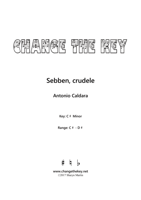 Sebben Crudele C Minor Sheet Music