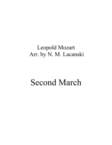 Free Sheet Music Second March