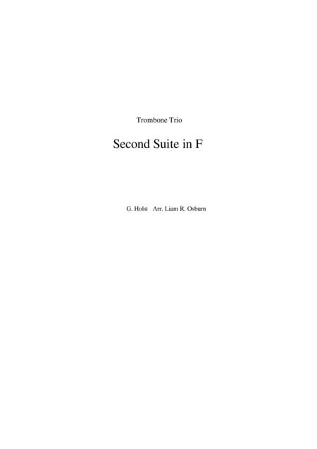 Second Suite In F For Trombone Trio Sheet Music