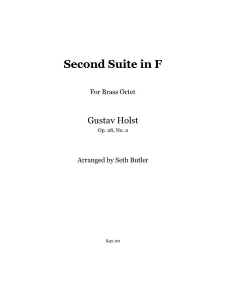 Free Sheet Music Second Suite In F