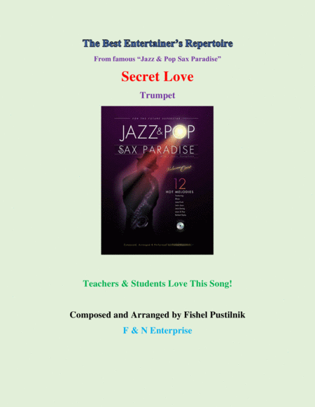 Free Sheet Music Secret Love Background Track For Trumpet With Improvisation Video