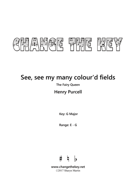 See See My Many Colour D Fields G Major Sheet Music