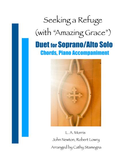 Seeking A Refuge With Amazing Grace Duet For Soprano Alto Solo Chords Piano Accompaniment Sheet Music