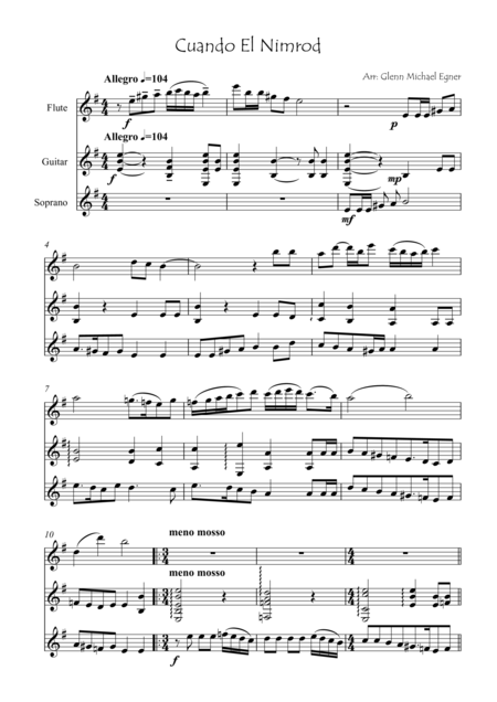 Free Sheet Music Sefardi Song Cuando El Nimrod