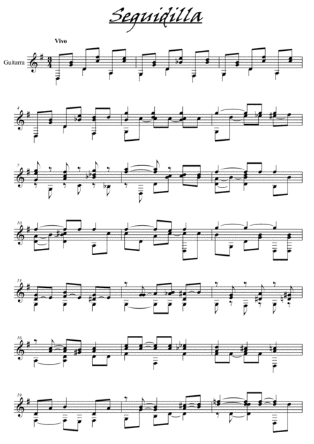 Seguidilla Manchega Sheet Music