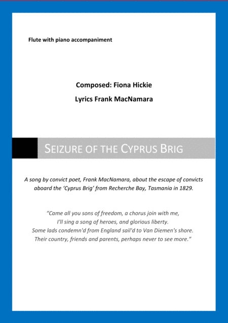 Seizure Of The Cyprus Brig Sheet Music