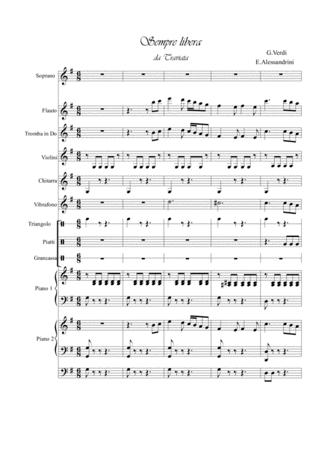 Sempre Libera Da Traviata Sheet Music