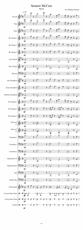 Free Sheet Music Senator Mccain