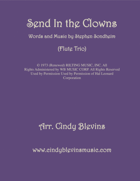 Send In The Clowns For Flute Trio Sheet Music