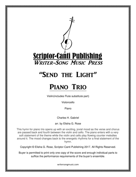 Send The Light For Piano Trio Sheet Music