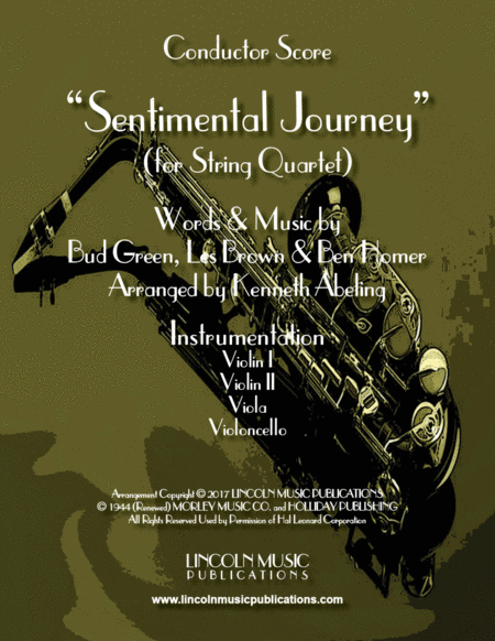 Sentimental Journey For String Quartet Sheet Music