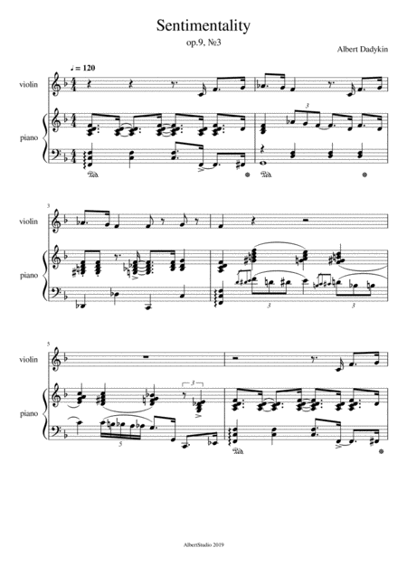 Free Sheet Music Sentimentality