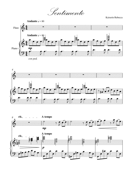 Sentimento Sheet Music