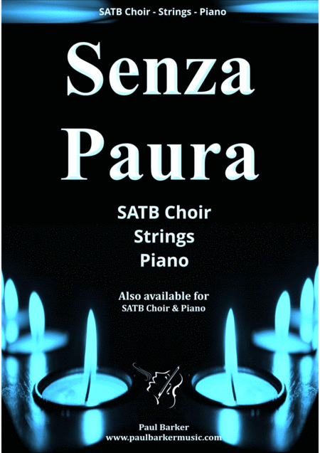 Senza Paura Satb Strings Piano Score Parts Sheet Music