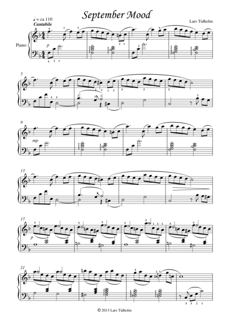 September Mood Sheet Music