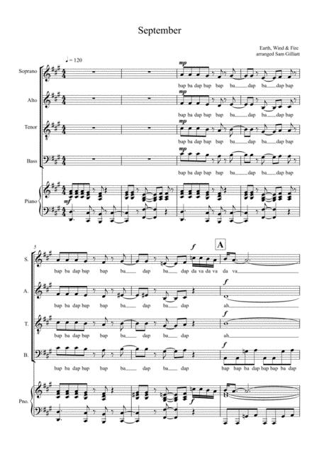 September Satb Choir And Piano Sheet Music