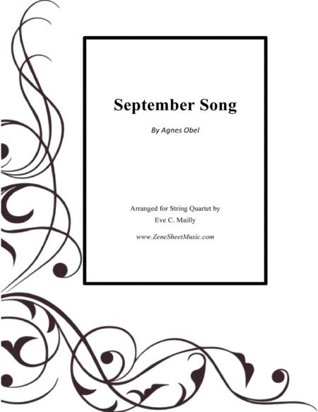 September Song String Quartet Sheet Music