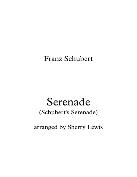 Free Sheet Music Serenade By Schubert String Trio For String Trio