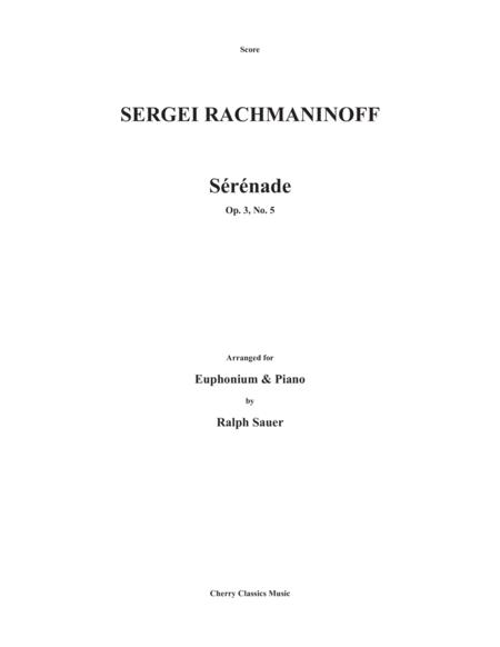 Free Sheet Music Serenade For Euphonium And Piano