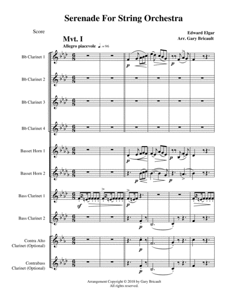 Free Sheet Music Serenade For String Orchestra