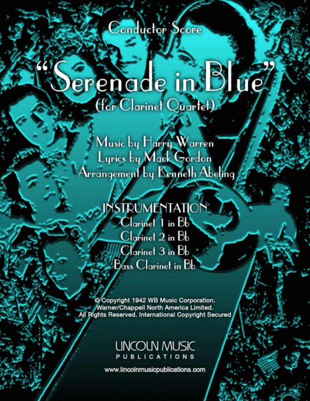 Free Sheet Music Serenade In Blue For Clarinet Quartet