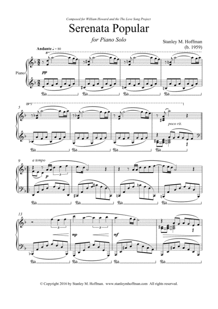 Free Sheet Music Serenata Popular