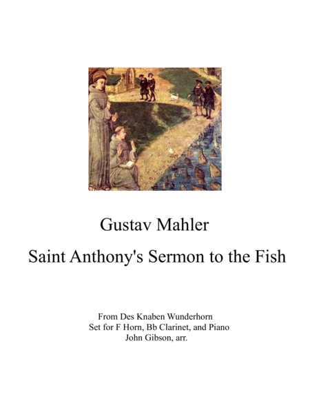 Free Sheet Music Sermon To The Fish For Horn Clarinet And Piano
