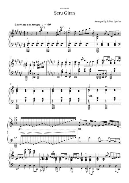 Free Sheet Music Seru Giran