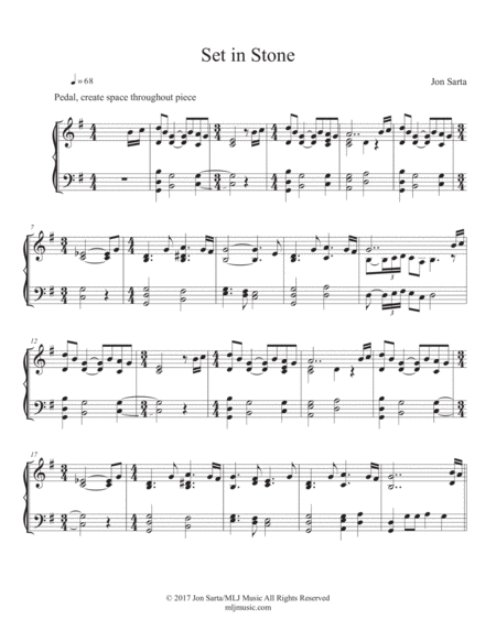 Set In Stone Sheet Music