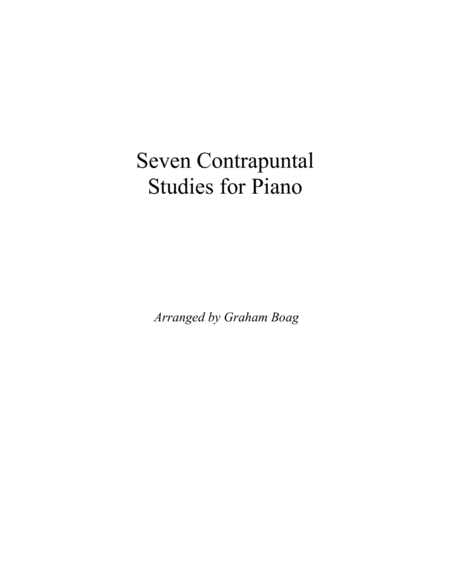 Free Sheet Music Seven Contrapuntal Studies For Piano