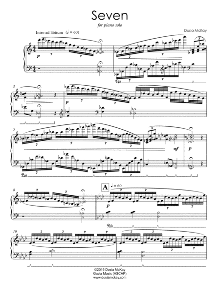 Seven For Piano Solo Sheet Music