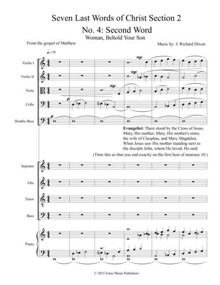 Seven Last Words Of Christ Section2 Sheet Music