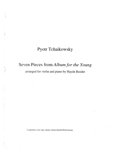 Seven Pieces From Album For The Young Sheet Music