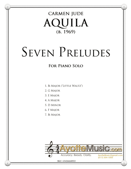 Seven Preludes For Piano Sheet Music