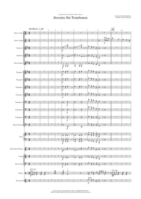 Free Sheet Music Seventy Six Trombones Instrumental Flute Duet Feature With Big Band