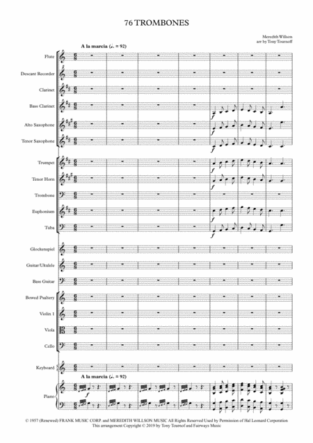 Seventy Six Trombones Mixed Ensemble Sheet Music