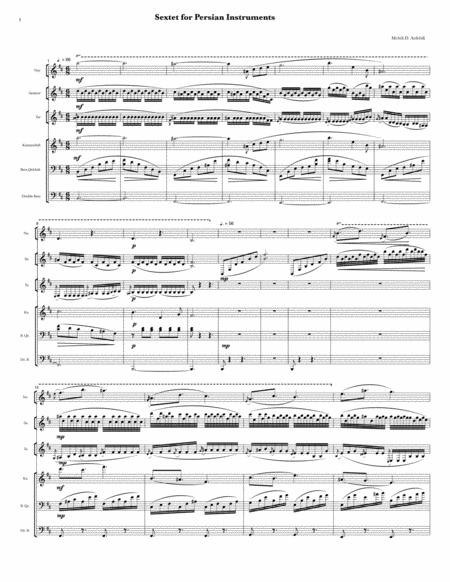 Free Sheet Music Sextet For Persian Instruments