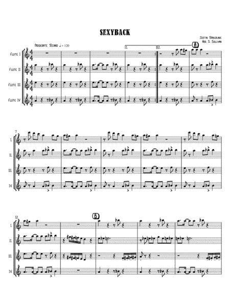 Free Sheet Music Sexyback