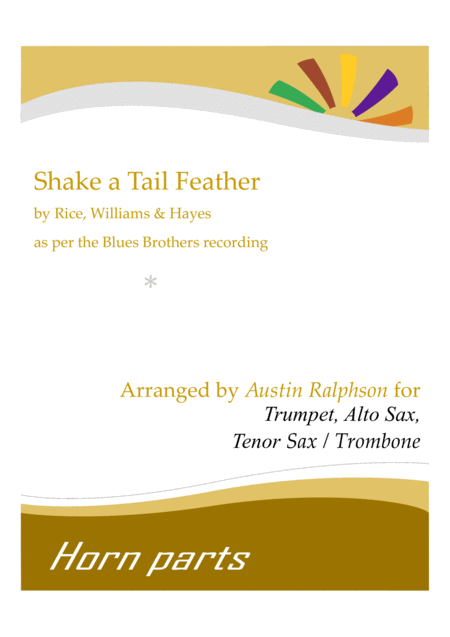 Free Sheet Music Shake A Tail Feather Horn Parts